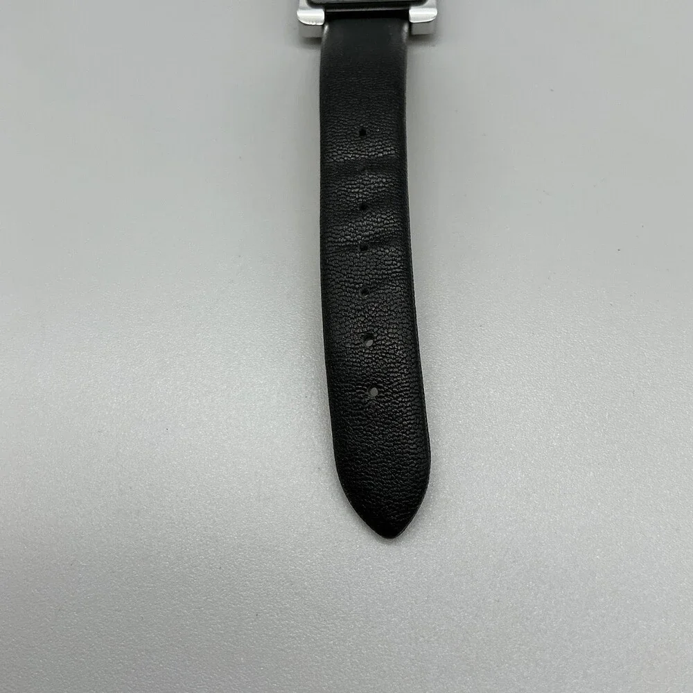 Anne Klein AK/2707 PC21J Womens Watch 28mm Black Dial Black Leather New Battery